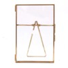 POFET Gold Metal Floating Pressed Glass Picture Frame with Metal