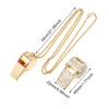 Honbay 1PCS Rhinestone Whistle Long Sweater Chain Gold Plated Whistle