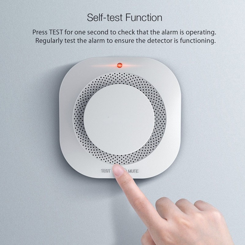 Wireless Smoke Alarm Detector Independent Smoke Sensor Home Security Smart