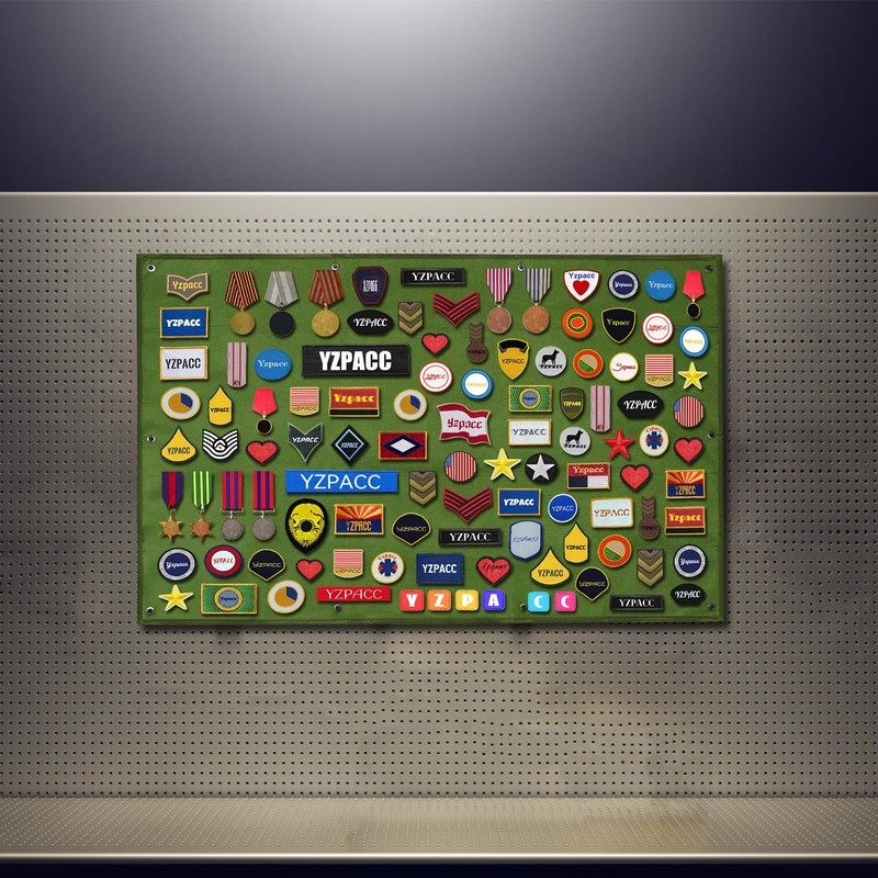 Yzpacc Tactical Patch Display Board, Hook & Loop, Foldable, Combat