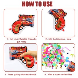Pack of 24 Party Confetti Cannon Confetti Birthday Glitter Paper Confetti Bomb Shooter Confetti Biodegradable Confetti Cannon Wedding Pistols Confetti Gun Confetti Pieces Paper