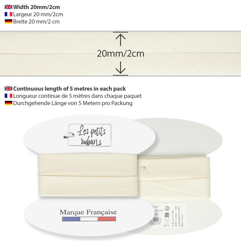 Les Petits Rubans Nastro sbieco 100% cotone - 20 mm