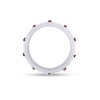 Jewel Zone US Round Cut Simulated Red Garnet 3.25 MM