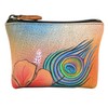 Anuschka Women's Coin Pouch Ppf, Premium Peacock Flower, One Size