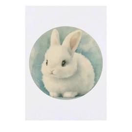 'Cute White Bunny' Temporary Tattoo - Water Resistant, Skin-Safe, Non-Toxic Transfer (TO00084429)