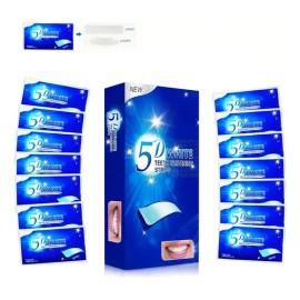 28 Tiras Blanqueadoras Dentales 5d White Higiene Bucal