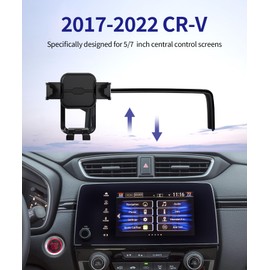 Masergogo Car Phone Holder for 2017-2022 Honda CR-V / 2020-2022 CRV Hybrid, 5/7-inch Screen Fixed Clip, Auto Accessories Navigation Bracket, Interior Decoration Mobile Phone Mount, 360° Rotation