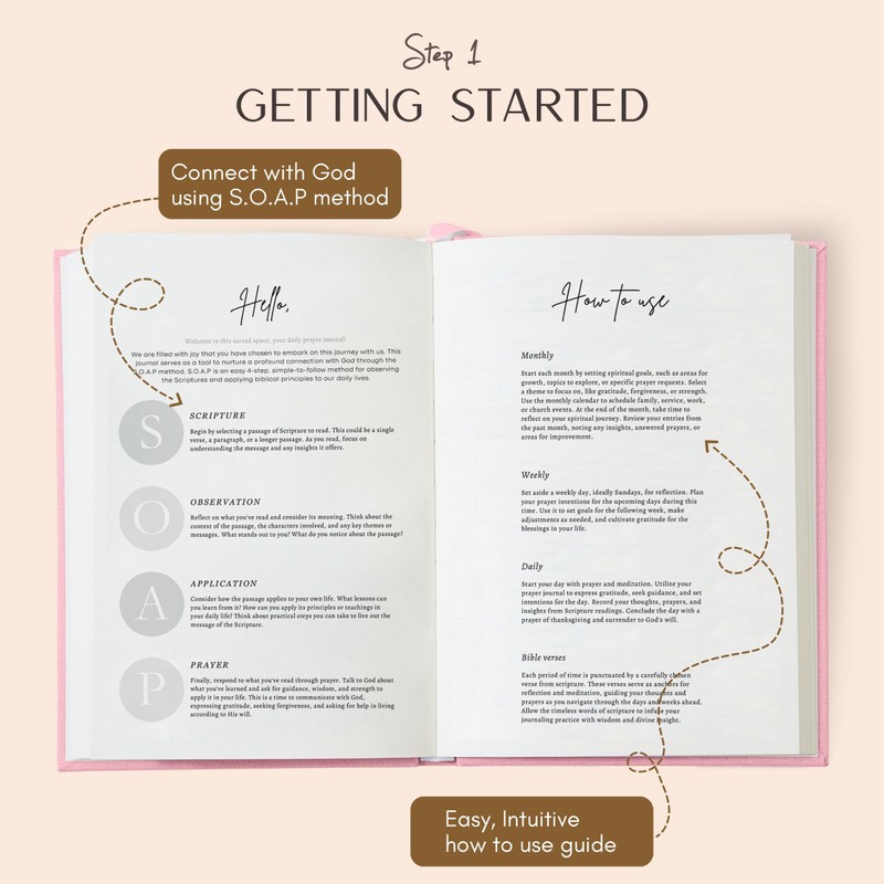 ilohaus Bible Journal & Prayer Journal for Woman – 180-Day