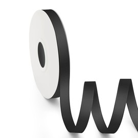 KMER LIFE 3/8 inch x 25 Yards Double Faced Polyester Black Satin Ribbon, Perfect for Gift Wrapping Very Suitable for Weddings Party Hair Bow Invitation Decorations and More