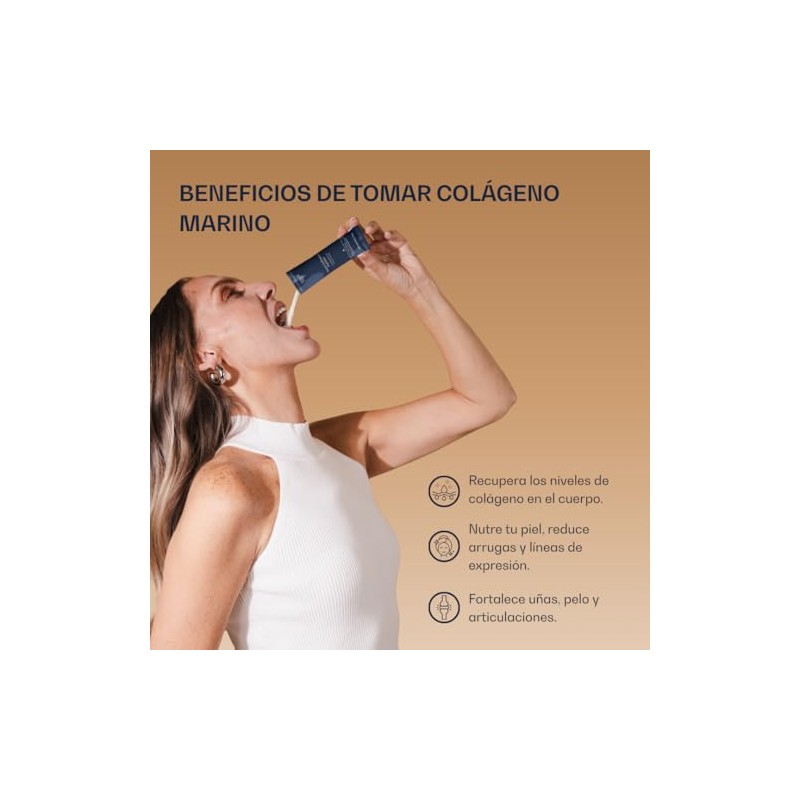 Marine Collagen Peptides Colágeno Marino Hidrolizado Péptidos Polvo Sabor Sobres