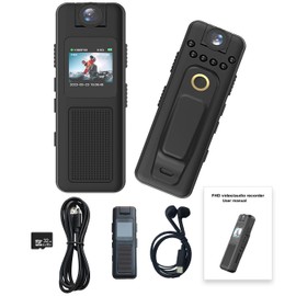 Body Camera with Audio and Video Recording，180° Rotating Lens Body Camera Audio and Video Recorder 32GB Mini Body Worn Camcorder， for Personal Civilians, Police Law Enforcement