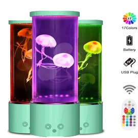 Soarling Quallen Lampe, Quallenlampe LED Quallen Lampe mit 17 Farben 4 Lichtmodi, Jellyfish Lamp Aquarium für Kinder Erwachsene, Quallenlampen Stimmungslicht für Entspannung Wohndekoration-Grün