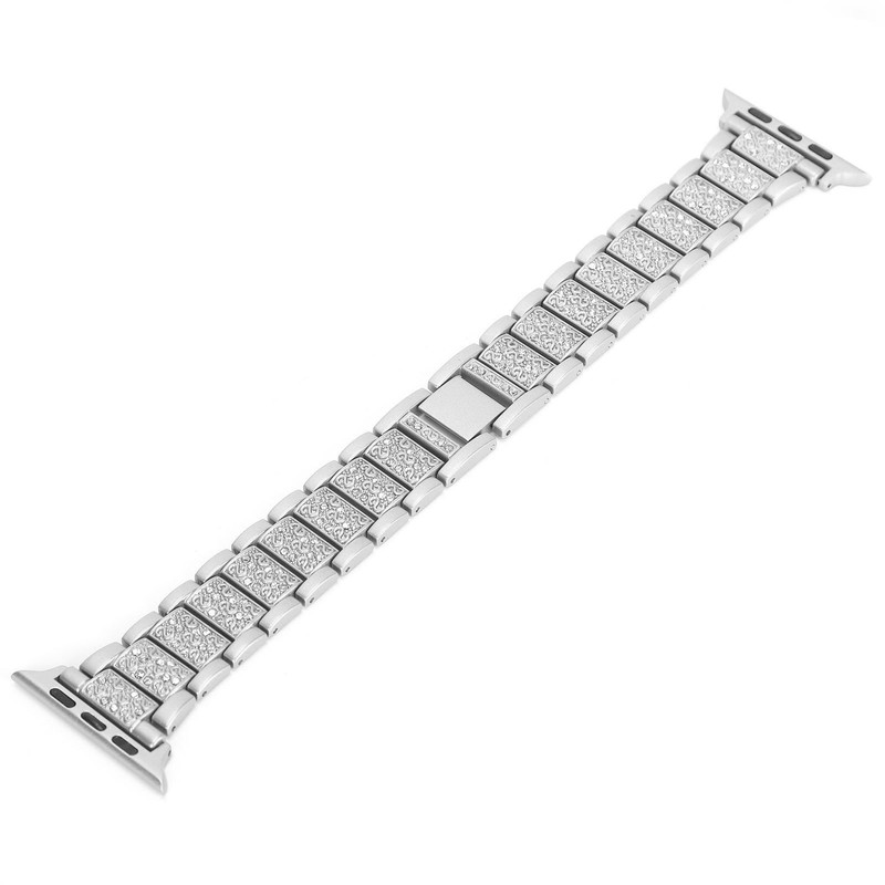 Watch Band Full Rhinestones Strap Metal Wristband Replacement Compatible for