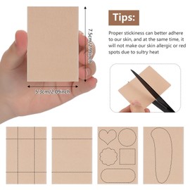 Boyiee 35 Sheets Moleskin Tape Adhesive Pads Shoe Moleskin Padding Blister Prevention Tape for Boots Hiking Reduce Friction Pain(Lint,Khaki)