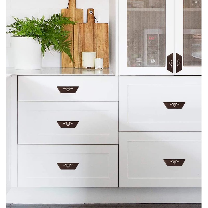 CcHhyyt 10 Pack Self-Stick Handle No Drilling Self-Adhesive Drawer Knobs