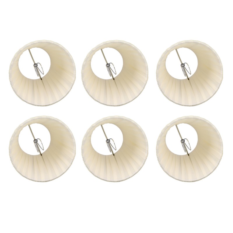 6PCS Set Small Lamp Shade Modern Style Cloth Clip On