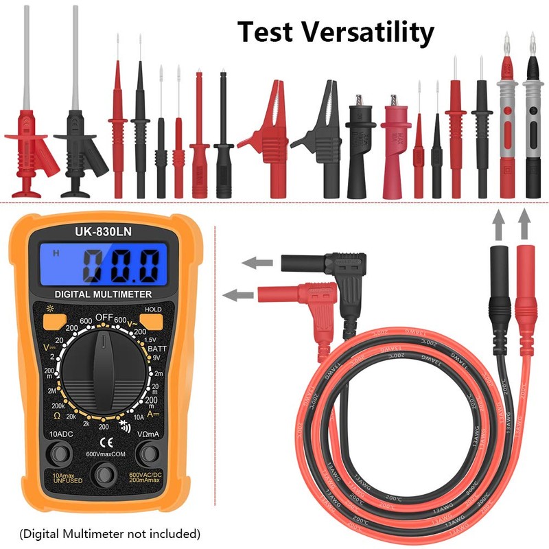 Digital Multimeter Test Lead Kit Professional Electronic Test Lead Accessory
