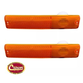 Crown Jeep CJ5 CJ6 CJ7 CJ8 SJ J10 J20 Amber Lights Side Marker J0994020 (PAIR)