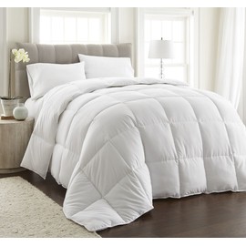 Chezmoi Collection Light Warmth White Down Alternative Comforter Duvet Insert, Corner Tabs, Queen Size