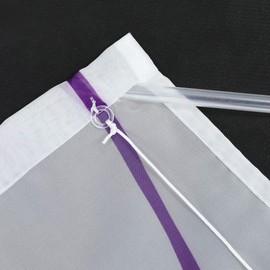ESLIR Roman Blind with Eyelets, Kitchen Roman Curtains, Transparent Tab-Top Roller Blind Curtains with Wave Print, Modern Voile Purple, W x H 80 x 140 cm, Pack of 1