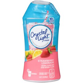 Crystal Light Mezcla de bebidas líquidas, limonada de fresa, 16 oz (Paquete de 4)