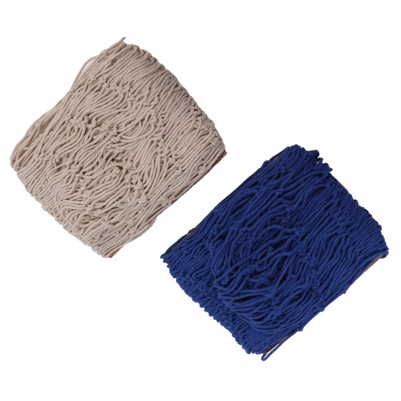 2pcs Fish Net Decoration Cotton Soft Comfortable Mediterranean Style Beige