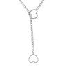 kepvrio Heart Slip Chain Necklace for Women Men Punk Rock