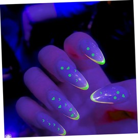 Healvian Fluorescent Nail Sequins Creative Nail Art Supplies Heart Butterfly Star Designs for Manicure Decoration for Parties Events