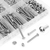 HELIFOUNER 240 Pieces #4-40 Phillips Pan Head Machine Screws Nuts