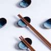 STE-CER Ceramic Chopsticks Holder,Japanese Chopstick Rest,Spoon,knife & Fork Stand,Set of