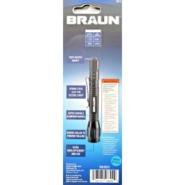 Braun Pocket Pan Flashlight Tactical Portable Small Work Light 85 Lumen 190 Ft range