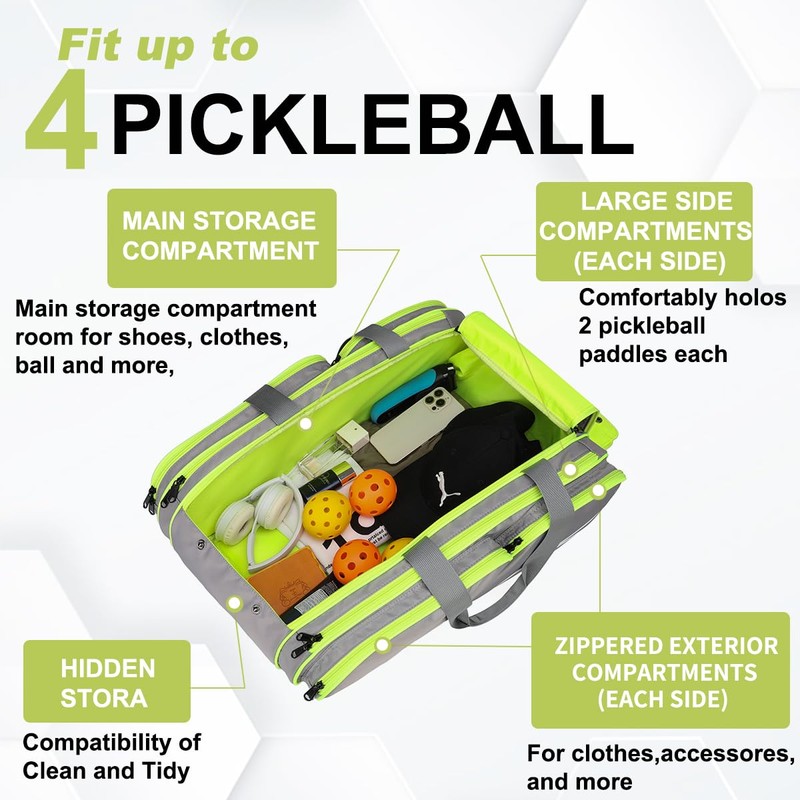 TILDOSAC Pickleball Bag - Backpack & Duffle Bag For Paddles