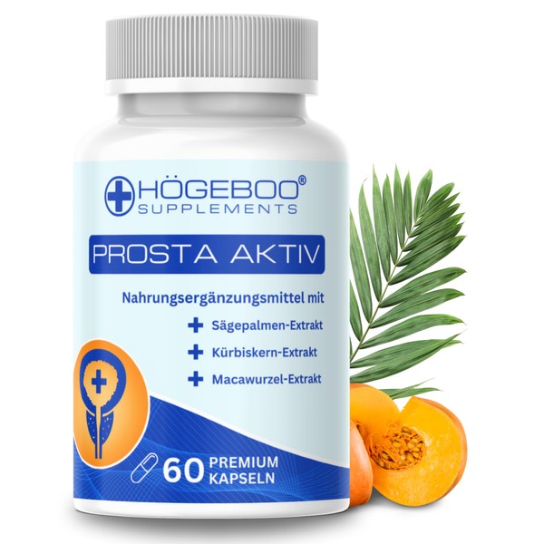 H?geboo H?GEBOO? Prosta Aktiv Kapseln - S?gepalmen-Extrakt Krbiskern-Extrakt und Maca-Extrakt