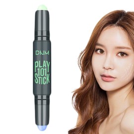 Dual-ended Multi-functional Makeup Stick, Matte Brightening Face Nose Shadow 2 in 1, Shading Stick Highlight Shading (04# Green+Blue)