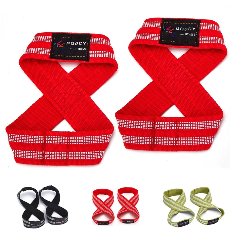 MOOCY Figure 8 Lifting Straps for Deadlift,Weightlifting,Strongman,& Cross Training Strong