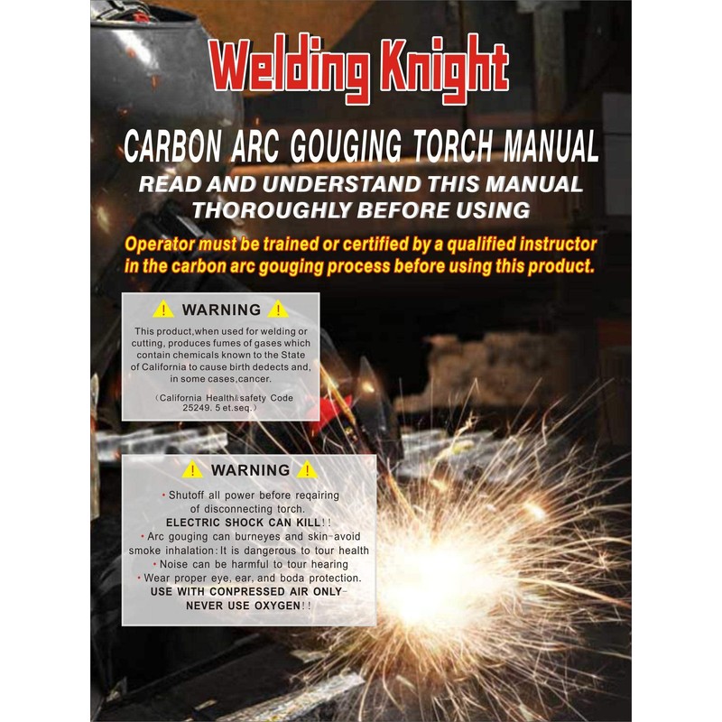 Welding Knight Duty 600 amp K3000 Carbon Arc Gouging Torch