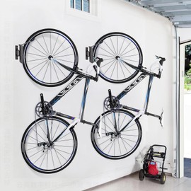 TE DEUM Swivel Bike Rack Garage Wall Hooks, Bike Rack Wall Mount, Vertical Bike Hanger Hook for Indoor, Bicycle Storage Rack, Space Saving Bike Holder (2 Pack)