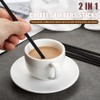 Ouliget Independent Packaging Three Hole Coffee Stirrers Sticks,2 in 1