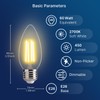 FLSNT Dimmable LED Candelabra Light Bulbs 60W Equivalent E26 Base,
