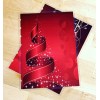 Handmade Red Sparkle Tree Ornament Xmas Winter Cover Set 4