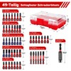 GEINXURN 49-Piece Screwdriver Bit Set Made of Impact-Resistant, S2 Steel,