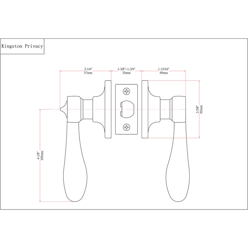 Designers Impressions Kingston Design Oil Rubbed Bronze Privacy Door Lever