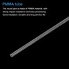 sourcing map Acrylic Pipe Clear Rigid Round Plastic Tube 2mm