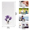 ALAZA Purple Tulip Flower Bathroom Hand Towels Set of 2
