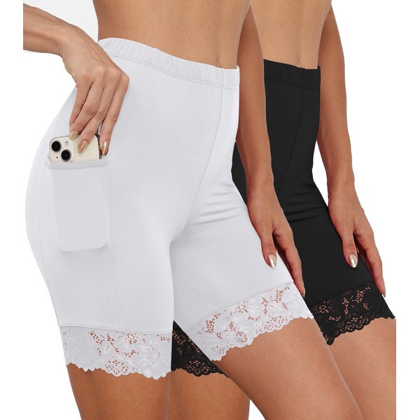 Pafnny Under Shorts for Dresses Anti Chafing Lace Shorts for