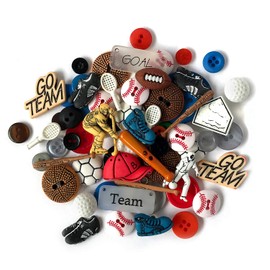 Buttons Galore and More Collection Round Novelty Buttons & Embellishments Based on Variety of Themes, Holidays and Seasons for DIY Crafts, Scrapbooking, Sewing, Cardmaking and Other Projects – 50 Pcs