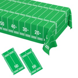 WNINK WNINK Football Tablecloth Party Decorations, 2 Pack Plastic Football Table Cover for Birthday Party Football Themed Party Sports Party Games Decorations 54 X 108 Inch