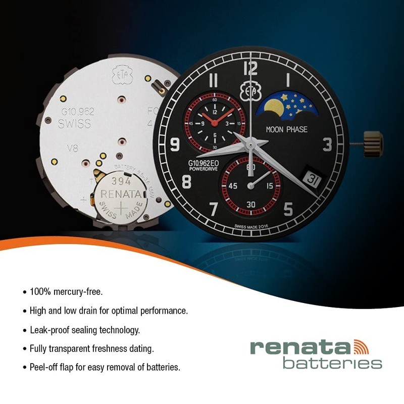 Renata Batteries 364 Silver Oxide Battery (5 Pack)