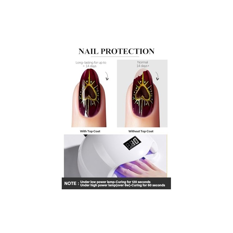 EBANKU 24PCS Tiras de Esmalte de Uñas de Gel Semi-Curado,