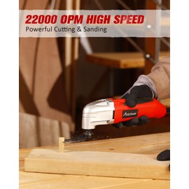 AVID POWER Oscillating Tool, 22000 OPM Electric Oscillating Multi Tool with 3°Oscillation Angle, Cutting, Sanding, Grinding, Scraping, 11 Accessories & Universal Interface
